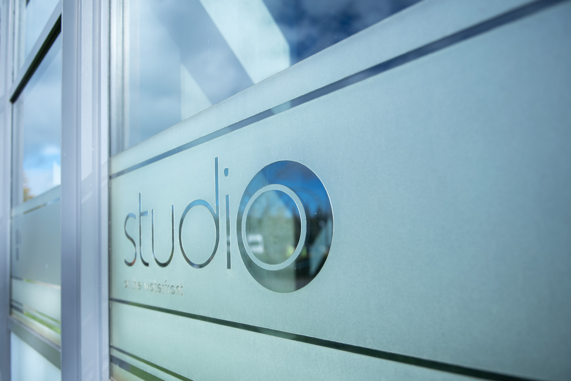 Door sign for the studio at Granton campus. 